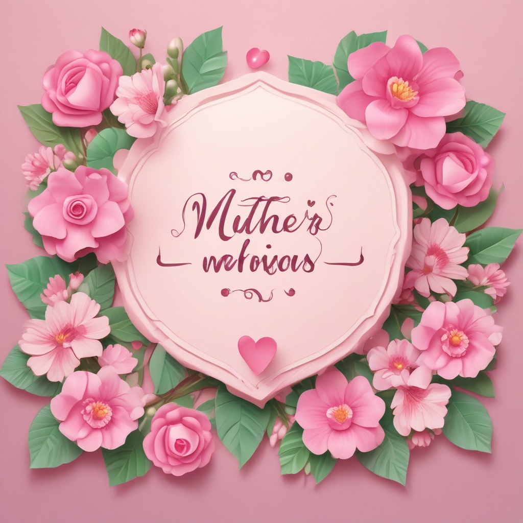Mother's Day card design with hearts