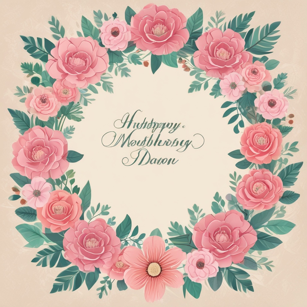 Mother's Day message card classic design